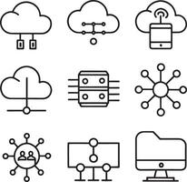 nube informática concepto icono ilustración aislado en blanco antecedentes vector