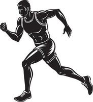 silhouette of a running person isolated on white background vector