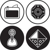 set of technology icon illustration on white background vector