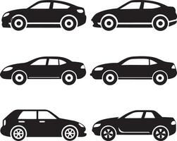 set of car icon illustration isolated in white background vector