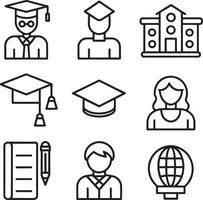 set of education icon design illustration on white background vector