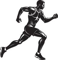 silueta de un corriendo persona aislado en blanco antecedentes vector