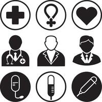 set of medical icon design on white background vector