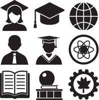 set of education icon design illustration on white background vector