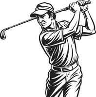 Golfer. Golf player. illustration isolated on white background vector