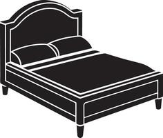 Double bed icon. Simple illustration of double bed icon for web vector