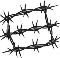 barbed wire isolated on white background vector