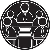 Business People Meeting in Circle. Illustration of Business People Group in Circle. vector