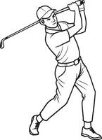 golfista. golf jugador. ilustración aislado en blanco antecedentes vector