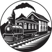 vapor locomotora con un tren ilustración en blanco antecedentes vector