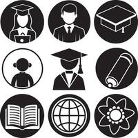 set of education icon design illustration on white background vector