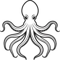 octopus illustration isolated in white background vector