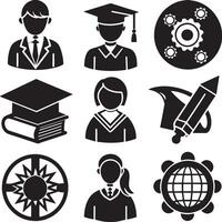 set of education icon design illustration on white background vector