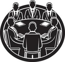 Business People Meeting in Circle. Illustration of Business People Group in Circle. vector