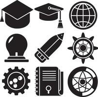 set of education icon design illustration on white background vector