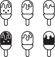 ice cream collection illustration isolated on white background vector