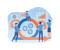 Agile development methodology business concept. Agile life cycle for software development diagram. Adaptive programming rule cycle and process managing strategy. flat modern illustration vector