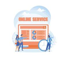 Trade union online service or platform. Employees care idea. flat modern illustration vector