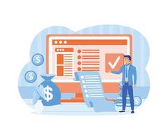 Cost optimization online service or platform. Spending and cost reduction, while maximizing business value. Idea of cost and income balance. flat modern illustration vector