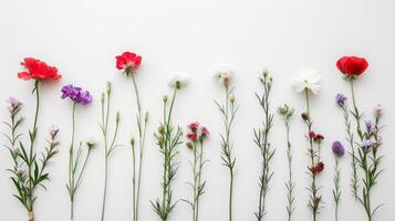 Summer wildflowers on pastel background photo