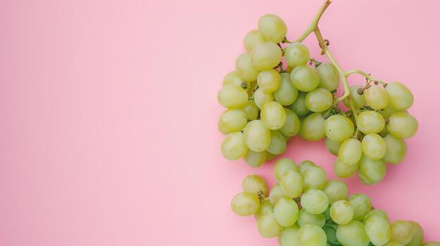 Grape fruits top view on the pastel background photo