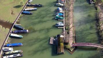 High Angle View from River Thames and Park at Historical Oxford City of England United Kingdom. March 23rd, 2024 video