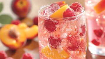 Close-Up of Glass With Fruit photo