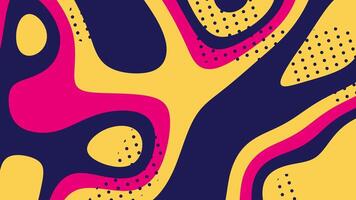 abstract pattern with a yellow, pink and blue background video