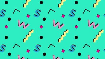 a colorful pattern with the letters w and s video