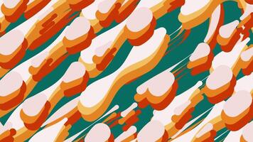ett abstrakt mönster med orange, grön och vit former video