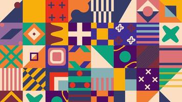 a colorful geometric pattern with many different shapes video