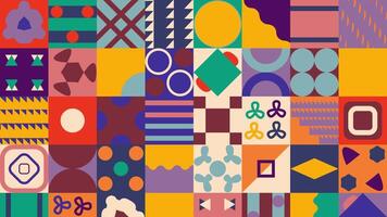 a colorful pattern with geometric shapes and shapes video