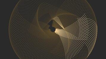 abstrakt Design von ein golden Spiral- video