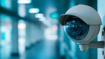 Security Camera Mounted on Building photo