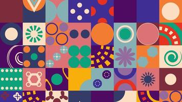 a colorful pattern with many different shapes and colors video