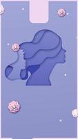 a woman's silhouette is cut out of paper and surrounded by flowers video