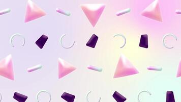 a pattern of pink and purple triangles on a light background video