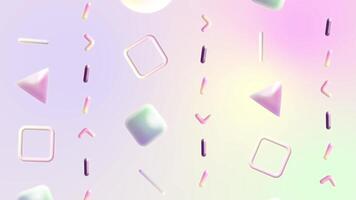 pastel geometric shapes and shapes on a pastel background video