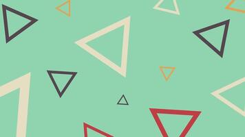 a green background with a bunch of triangles video