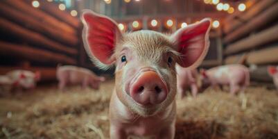 Small Pig in Barn photo