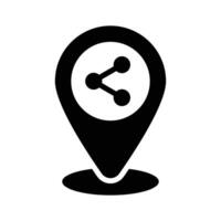 Share symbol inside placeholder denoting concept icon of location share vector