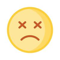 Grab this creative icon of disappointed emoji in modern style vector