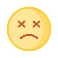 Grab this creative icon of disappointed emoji in modern style vector