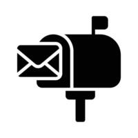 un icono de postal caja, correo caja diseño, buzón icono vector