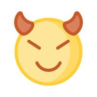 Scary devil with horns, customizable emoji icon in trendy style vector