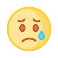 Get your hands on perfectly designed sad emoji icon, customizable vector