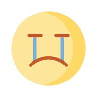 Get this amazing crying emoji design, customizable vector