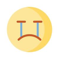 obtener esta increíble llorando emoji diseño, personalizable vector