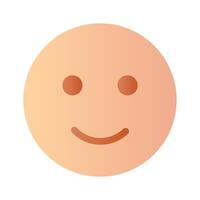 creativo de contento cara emoji en moderno estilo vector