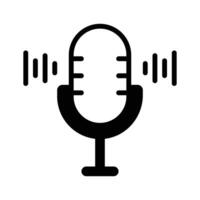 Well designed icon of microphone, recording mic design vector